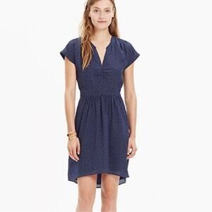 Madewell Womens 8 Silk Fable Lined Dress in Leaf Shade